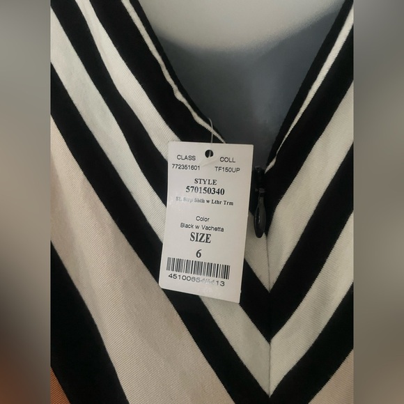 MAKE OFFER! White House Black Market Striped lined Dress NWT SZ 6, READ - Picture 7 of 7